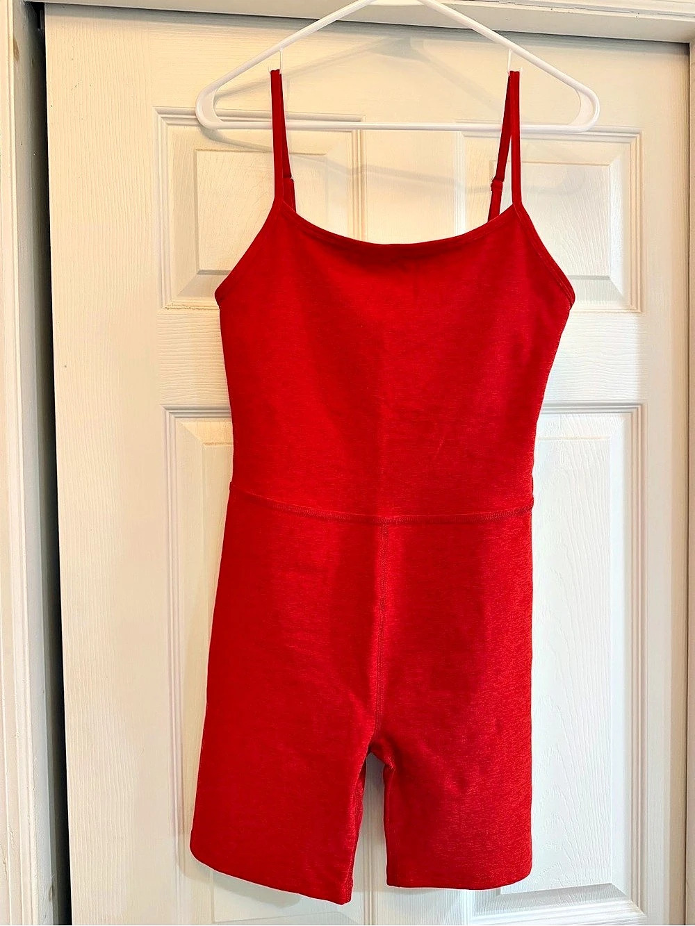 Beyond Yoga Spacedye Keep Pace Biker Jumpsuit Red Medium